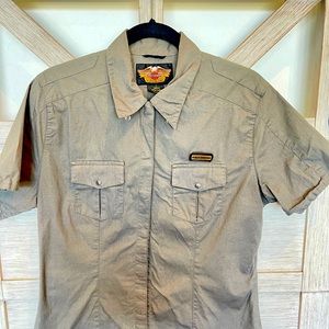 Harley Davidson Woman’s Button snap down L